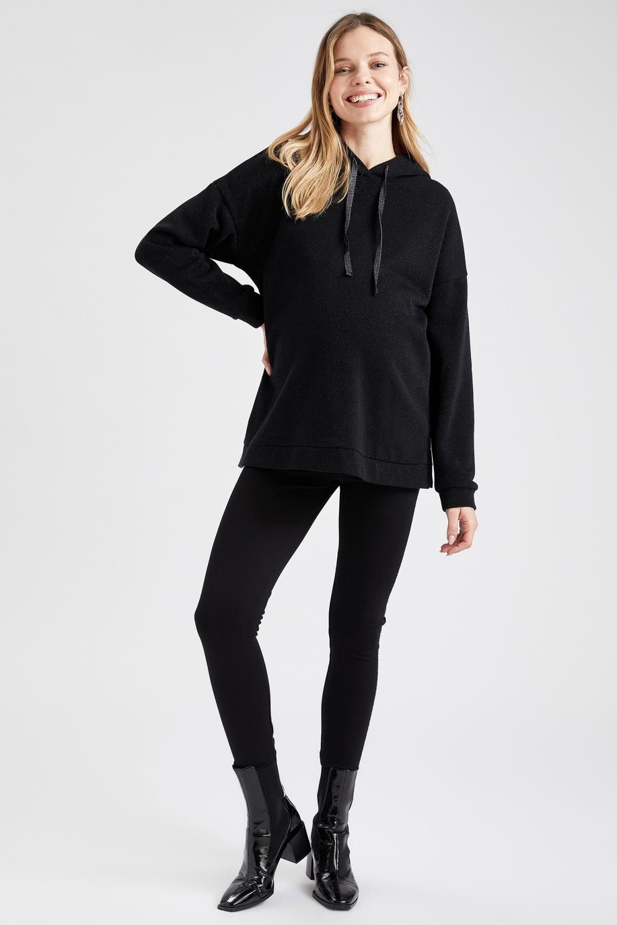 DeFacto Yılbaşı Temalı Slim Fit Basic Yüksek Bel Hamile Tayt