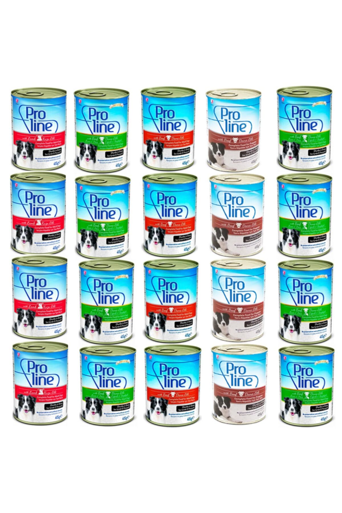 Pro Line Karışık Konserve Köpek Maması Köpek Konservesi 405 gr x 20 Adet