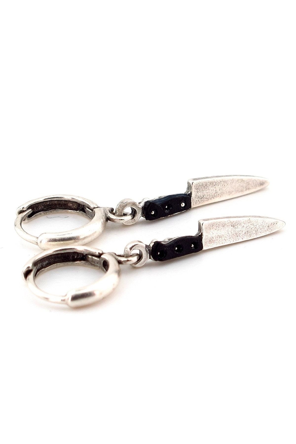 Solfera Master Chef 20mm Küçük Boy Bıçak Et Bıçağı Sallantılı Küpe E895