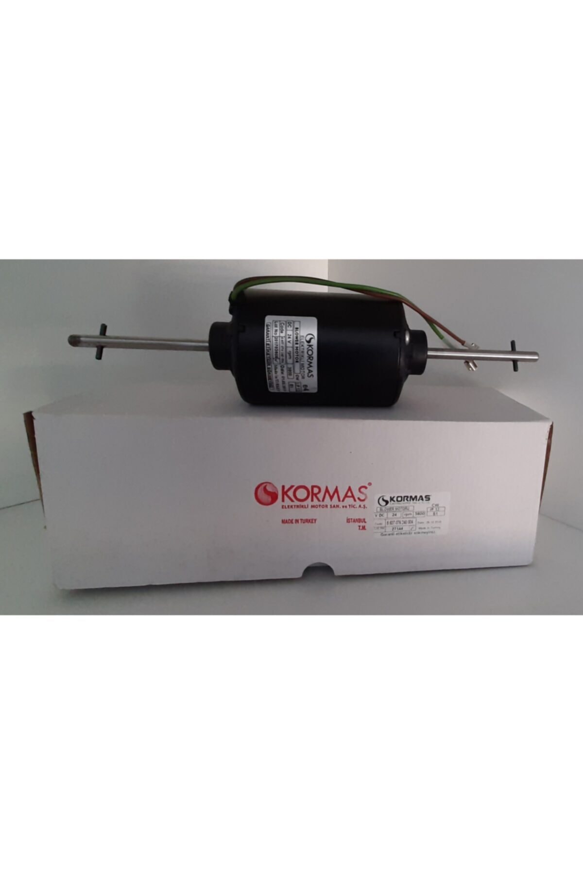 KORMAS 65123804 Çift Milli Klima Motoru 24v Uzun Ms827 Safir Temsa