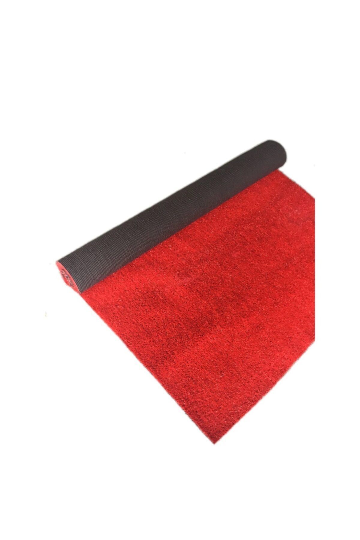 CEYTO 7 Mm Yapay Çim Halı, Bahçe Halısı , Balkon Halısı, Kırmızı Çim Halı 80 X 100 Cm