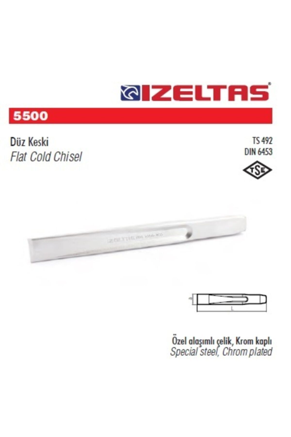 İzeltaş Düz Keski 5500-150-0