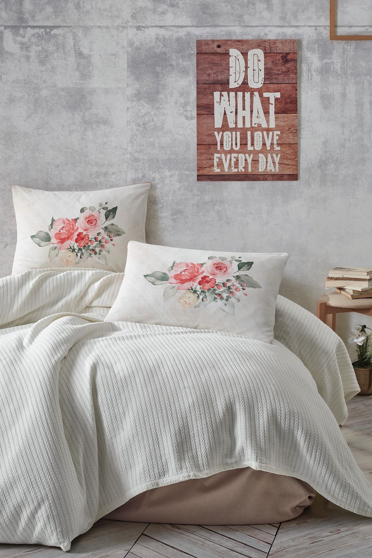 Cotton Box Bond Çift Kişilik Pike Takımı Rosanna Krem