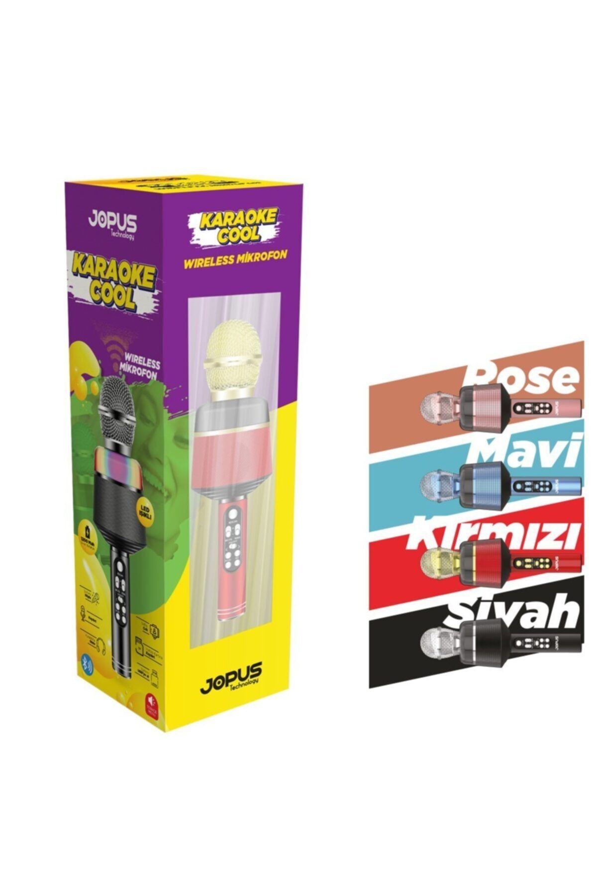 Simex Jopus Karaoke Mikrofon Jo-k16 Cool Mavi Bluetoothlu