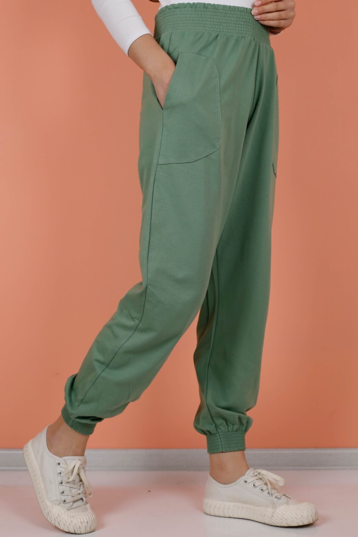 İmajButik Beli Büzgülü Paça Lastikli Esofman-mint