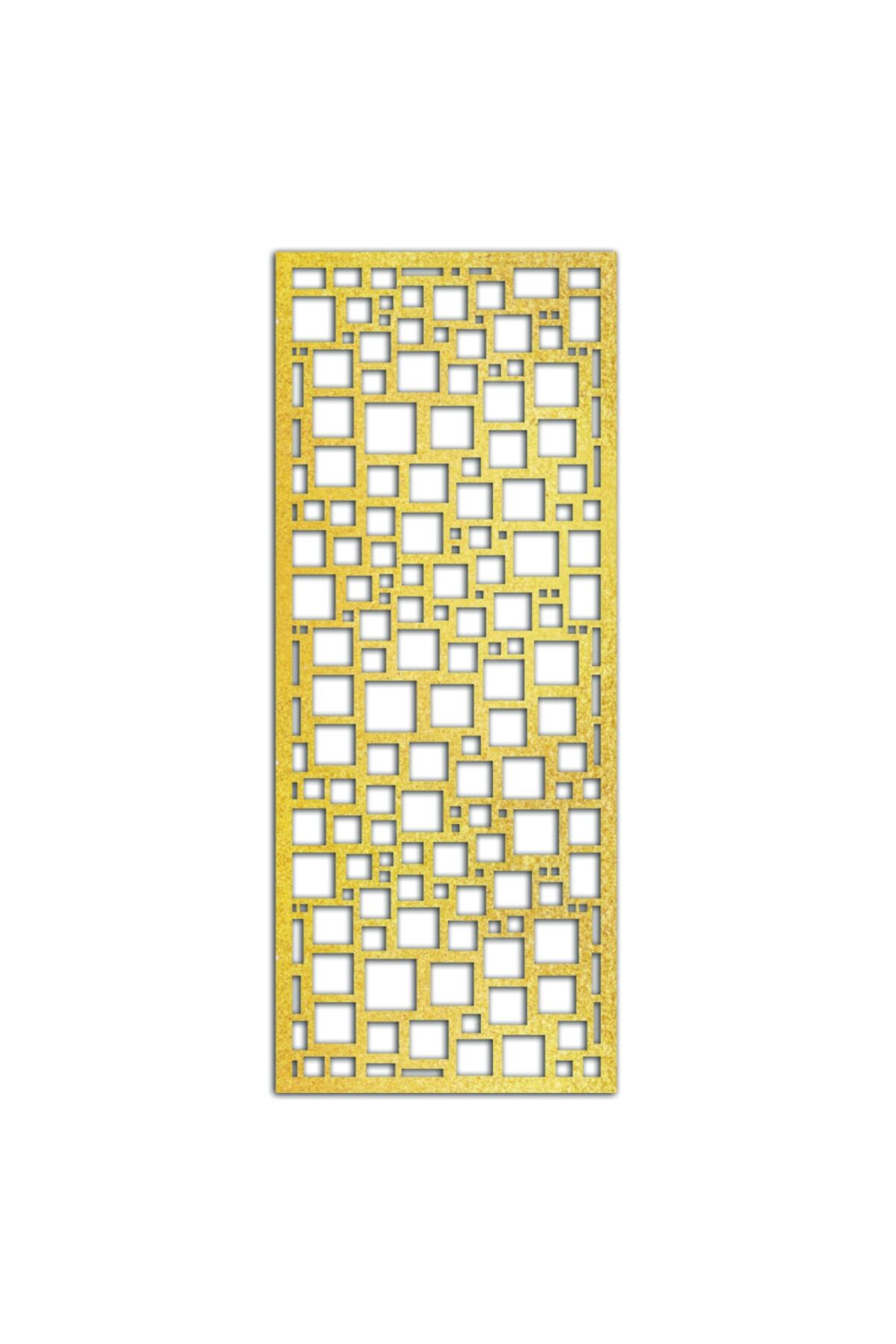 Liar Dekor Liar Ahşap Seperatör (Paravan) - KSP-20 - (10 mm) - (85 cm x 210 cm) - (Gold)