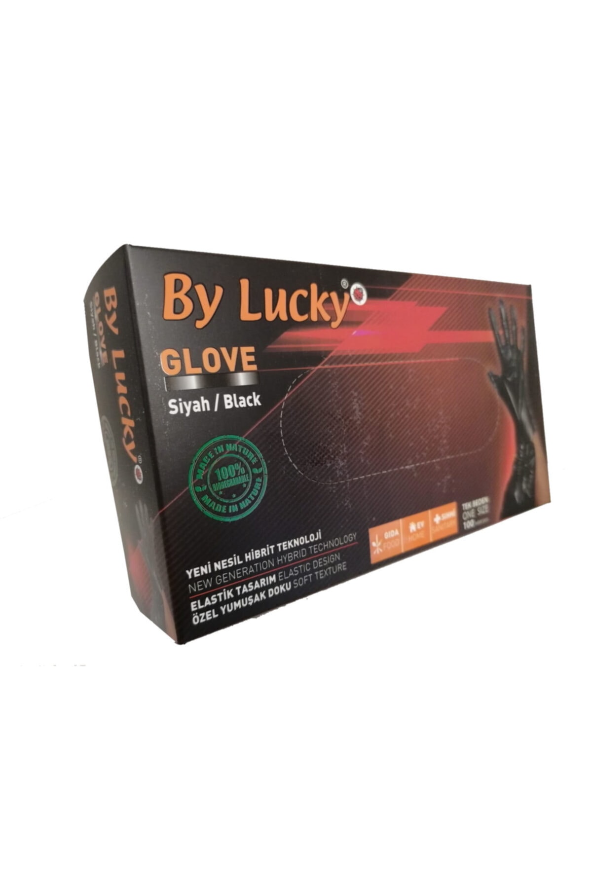 bylucky Çok Amaçlı Hibrit Eldiven Pudrasız 100 Lü Paket M Beden