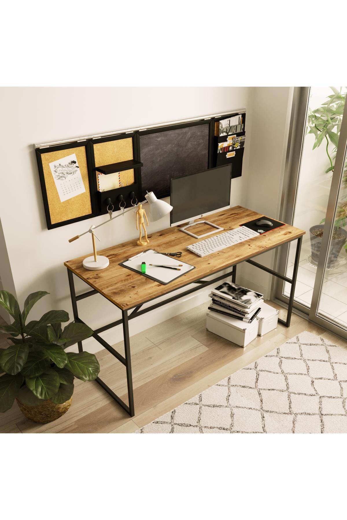 Robin Home Atlantis Metal Ofis Çalışma Masası Bilgisayar Masası Laptop Masası 140cm
