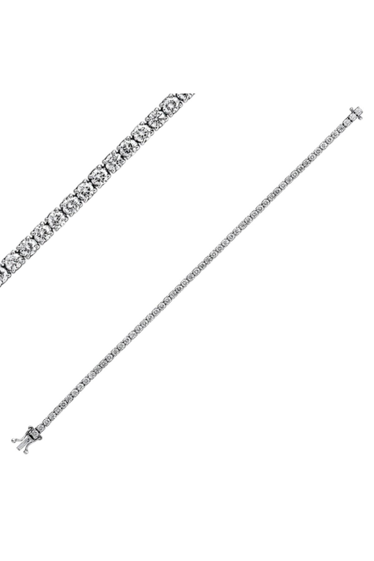 Barok Diamond Pırlanta Su Yolu Bileklik 4.65 Ct. G Vs 18k