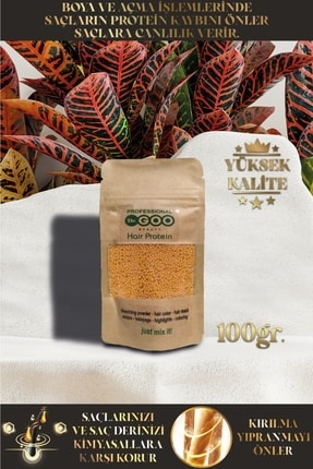 Hair Protein Saç Bakım Proteini Saç Açma Ve Boya Işlemlerinde Yıpranmalara Karşı Özel Ürün 100 Gr. Image 0