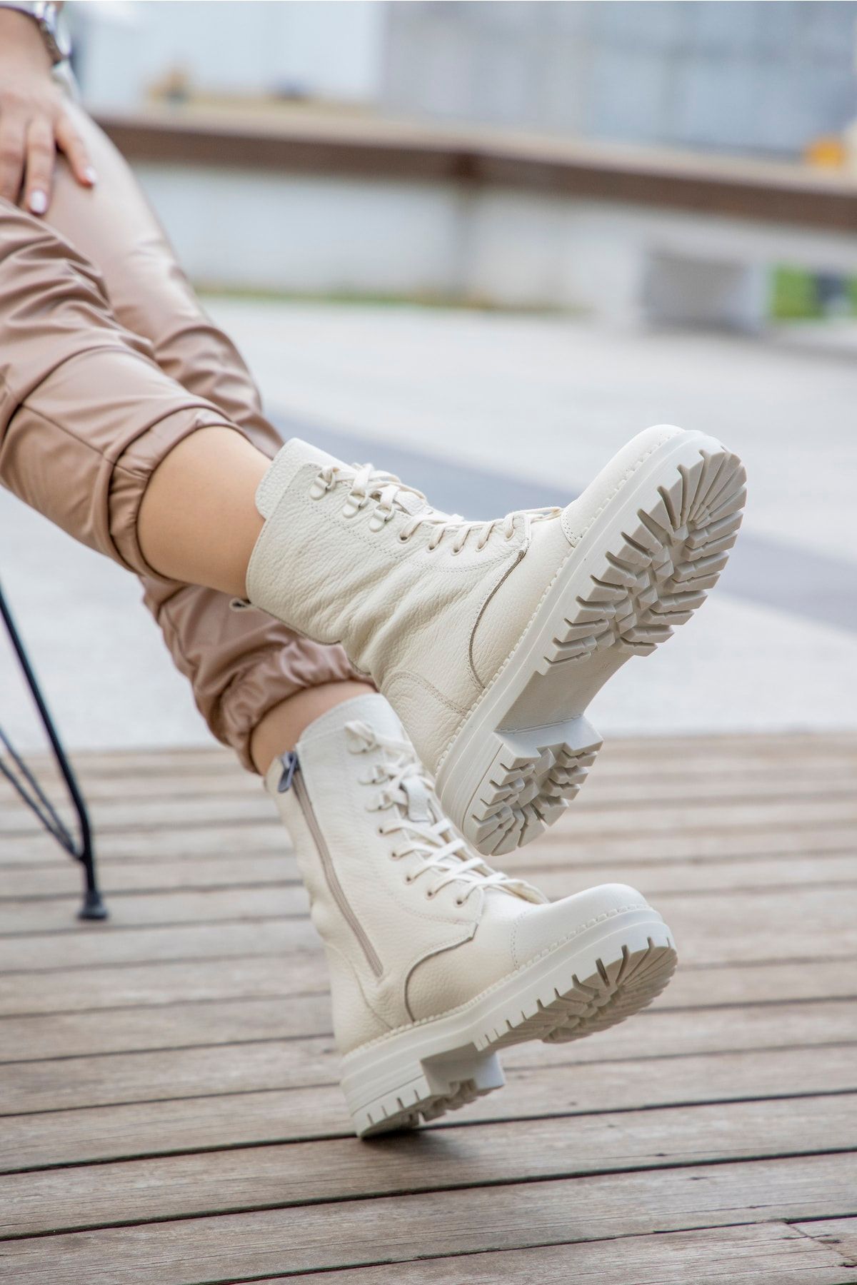 Bottines ecru discount
