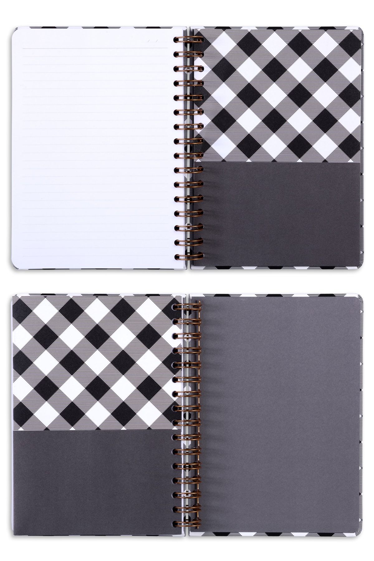 3 SET Black Leaf Notebook 14x20 Cm 20 Sheets 40 Pages | Black Page Notebook