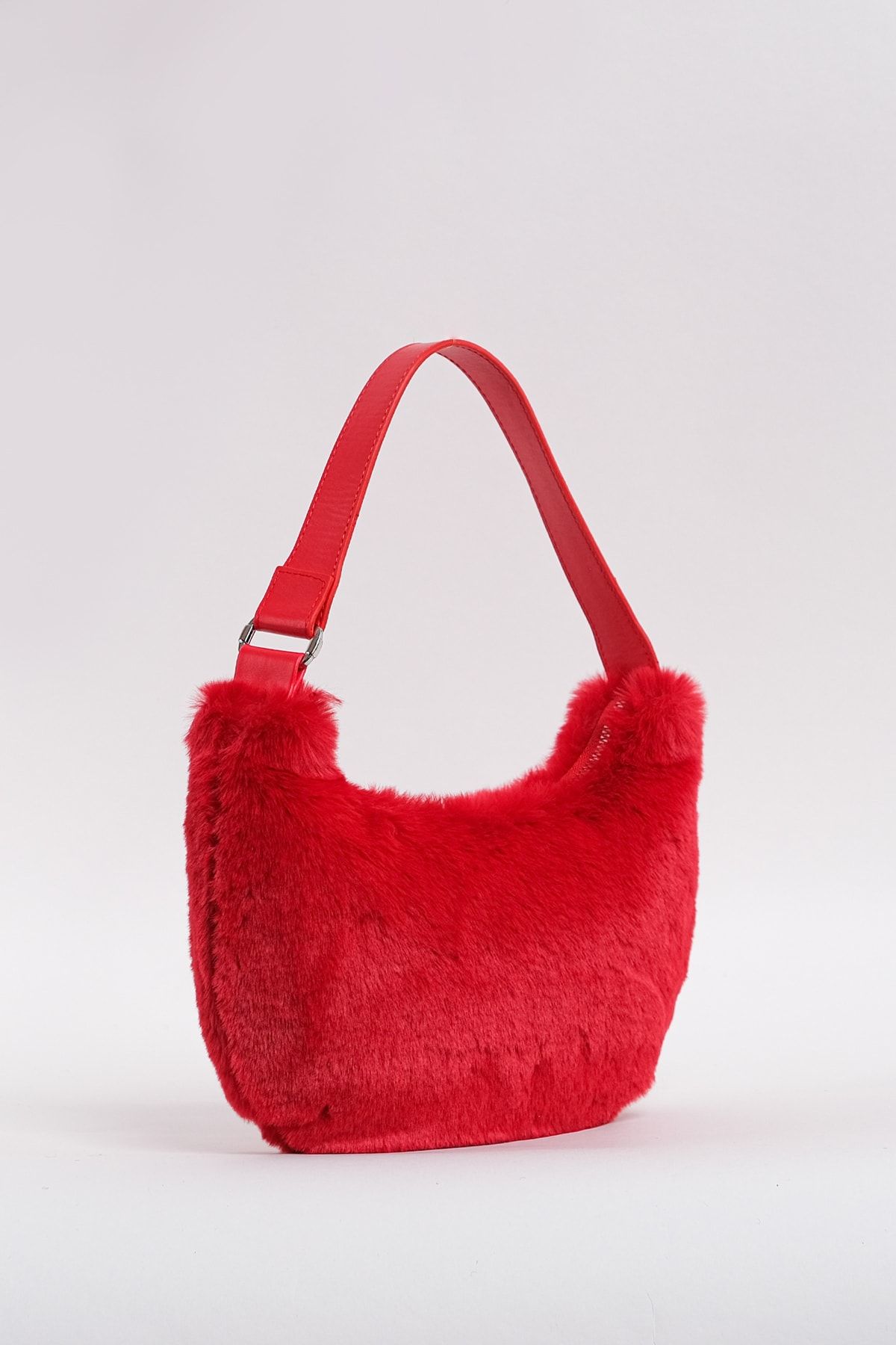 Red faux fur bag new arrivals