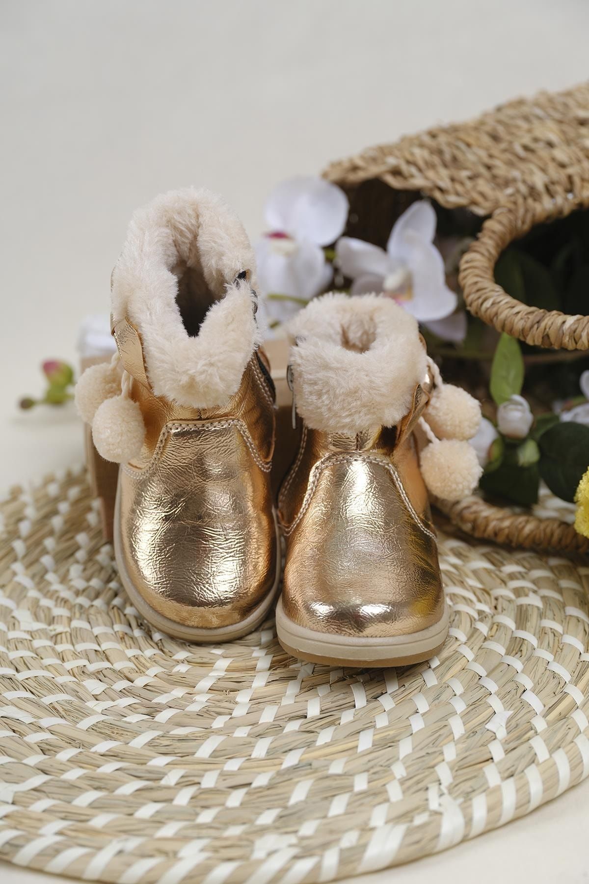 Oksit Remind Tasseled Furry Girls Baby Boots Trendyol
