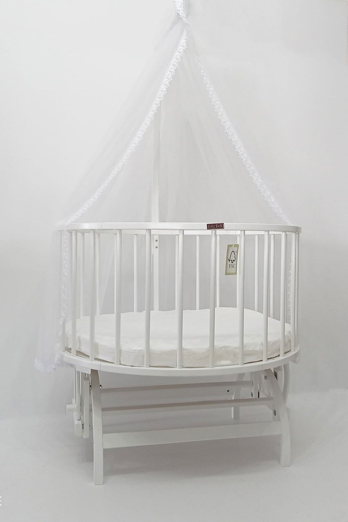 Baby Tech Topkapı Beyaz Beşik + Beyaz Uyku Seti