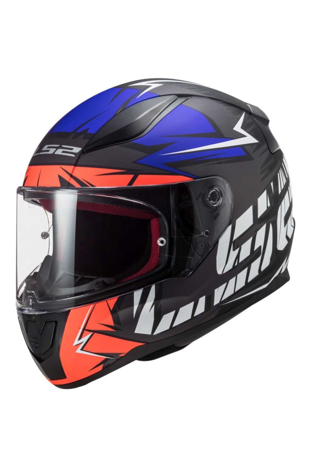 LS2 Unisex Siyah Turuncu Mavi Mat Rapıd Cromo  Kask