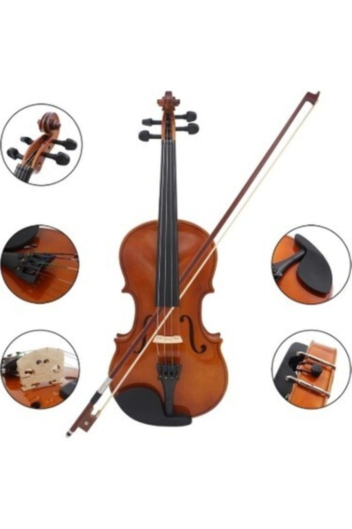 Anhelo Tam Boy 4/4 Parlak Cila Student Model Keman-kutu-yay-reçine Ful Set