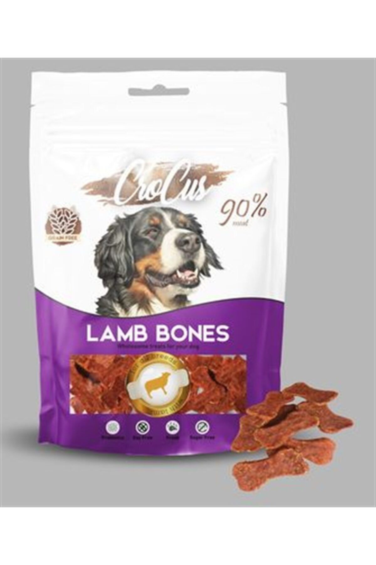 Petgarden Crocus Bones Kuzulu Tahılsız Köpek Ödülü 80 Gr