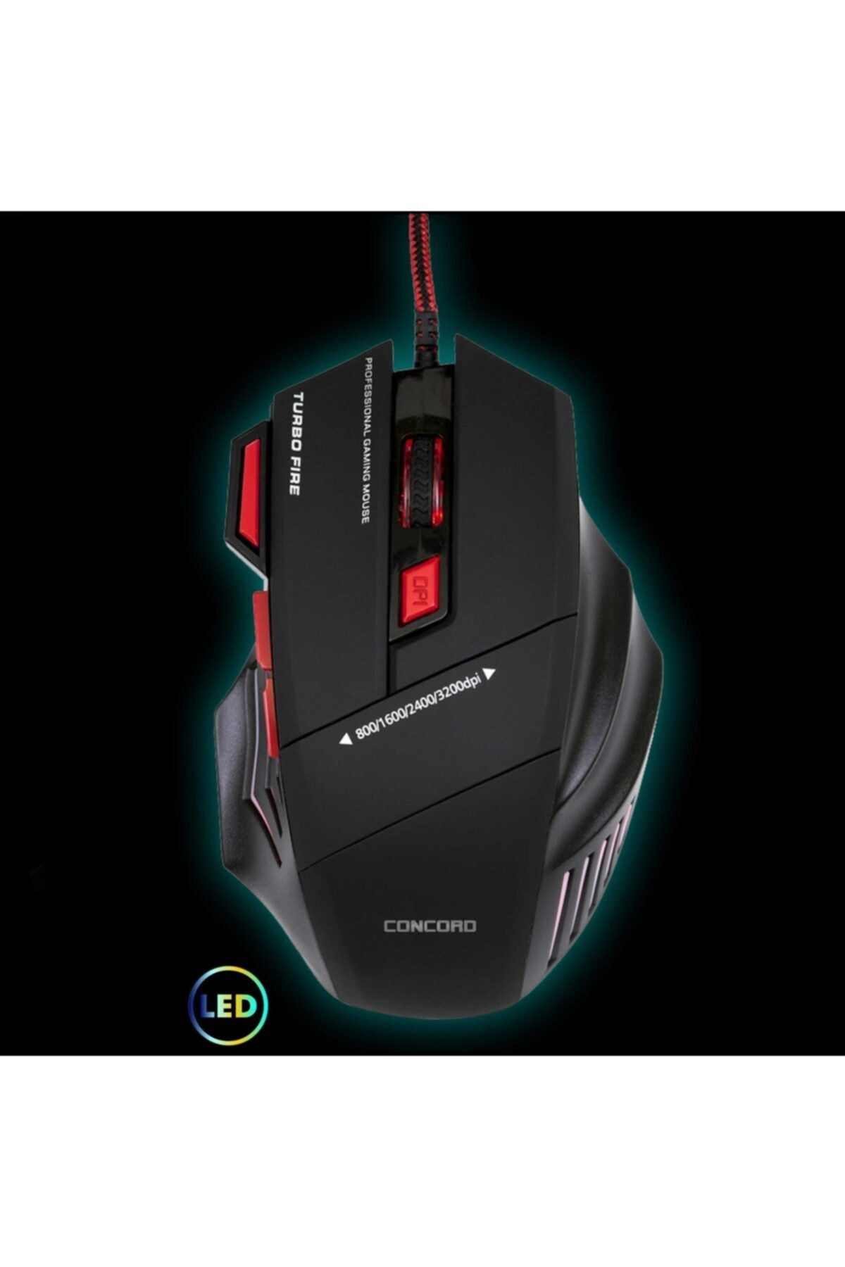 rennway 3200dpı Işikli Gaming Mouse Concord A9s