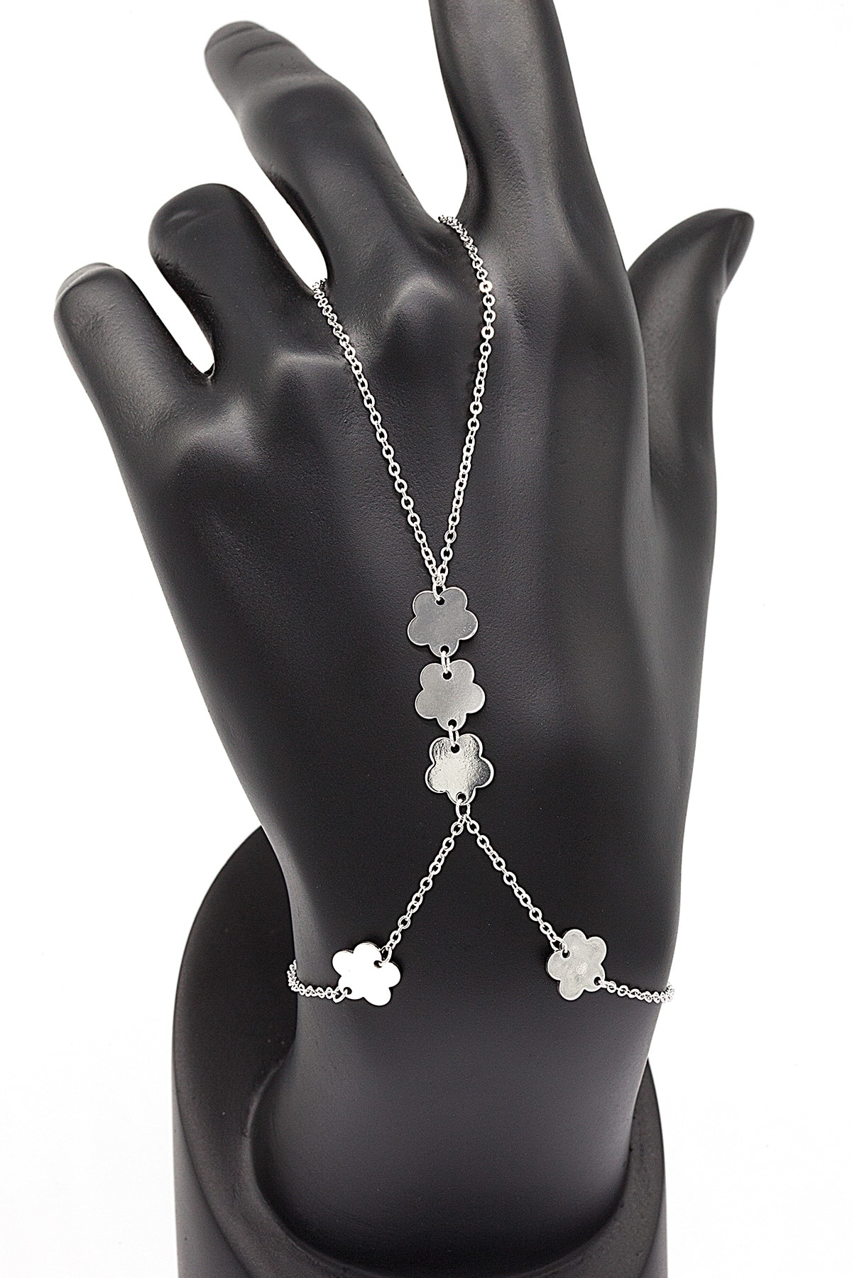Ventino Silver Çiçek Motifli Kadın Gümüş Şahmeran Vsa-9723
