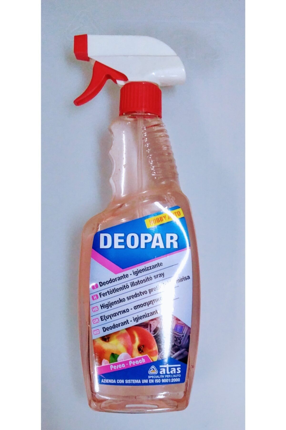 İtalyan ATAS Deopar Hijyenik Parfüm Şeftali 750ml Araç Içinde Ve Her Yüzeyde Hijyenik Dezenfektan Parfüm