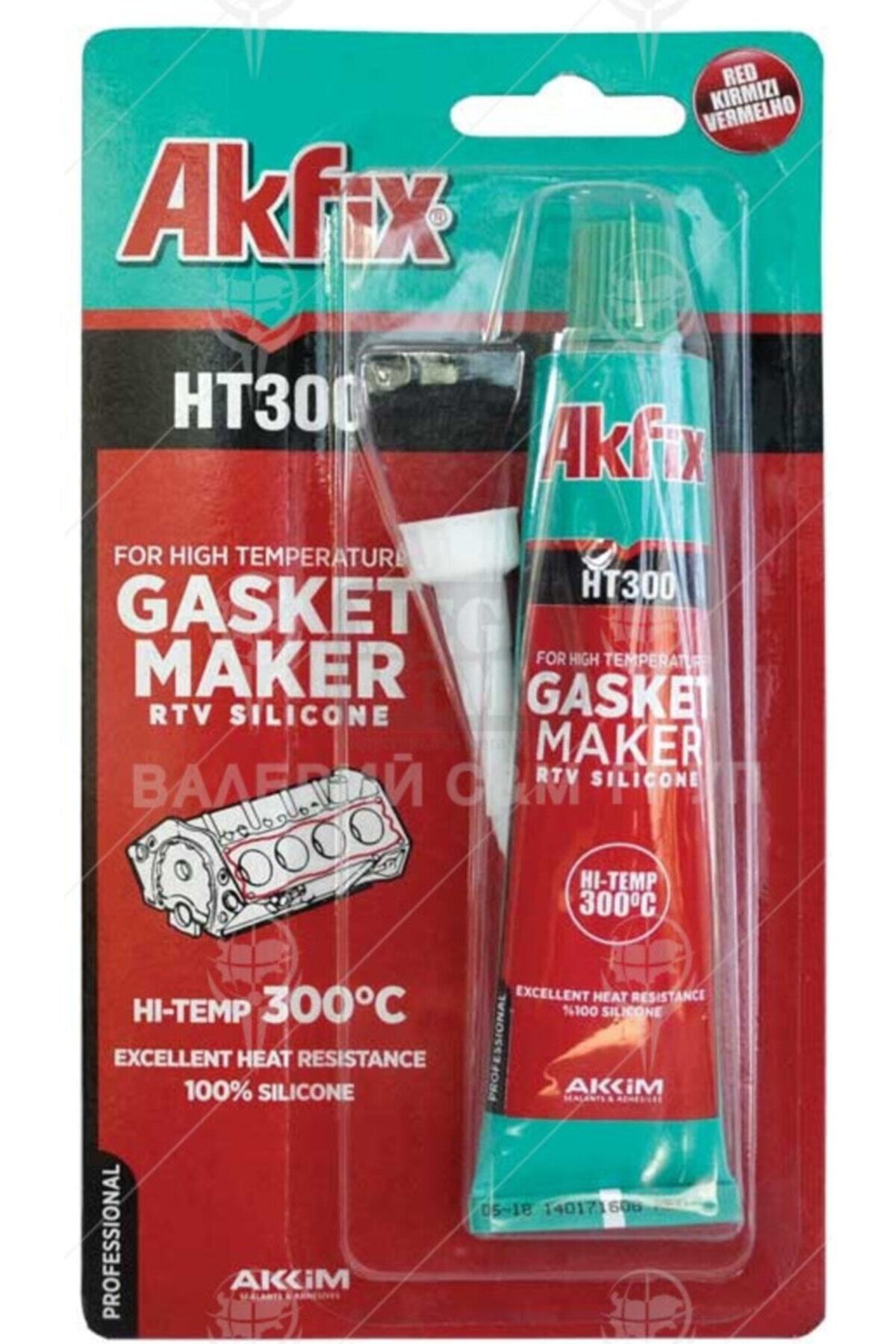 Akfix Ht300 Yüksek Isı Silikonu Sıvı Conta 50 Gr/75ml