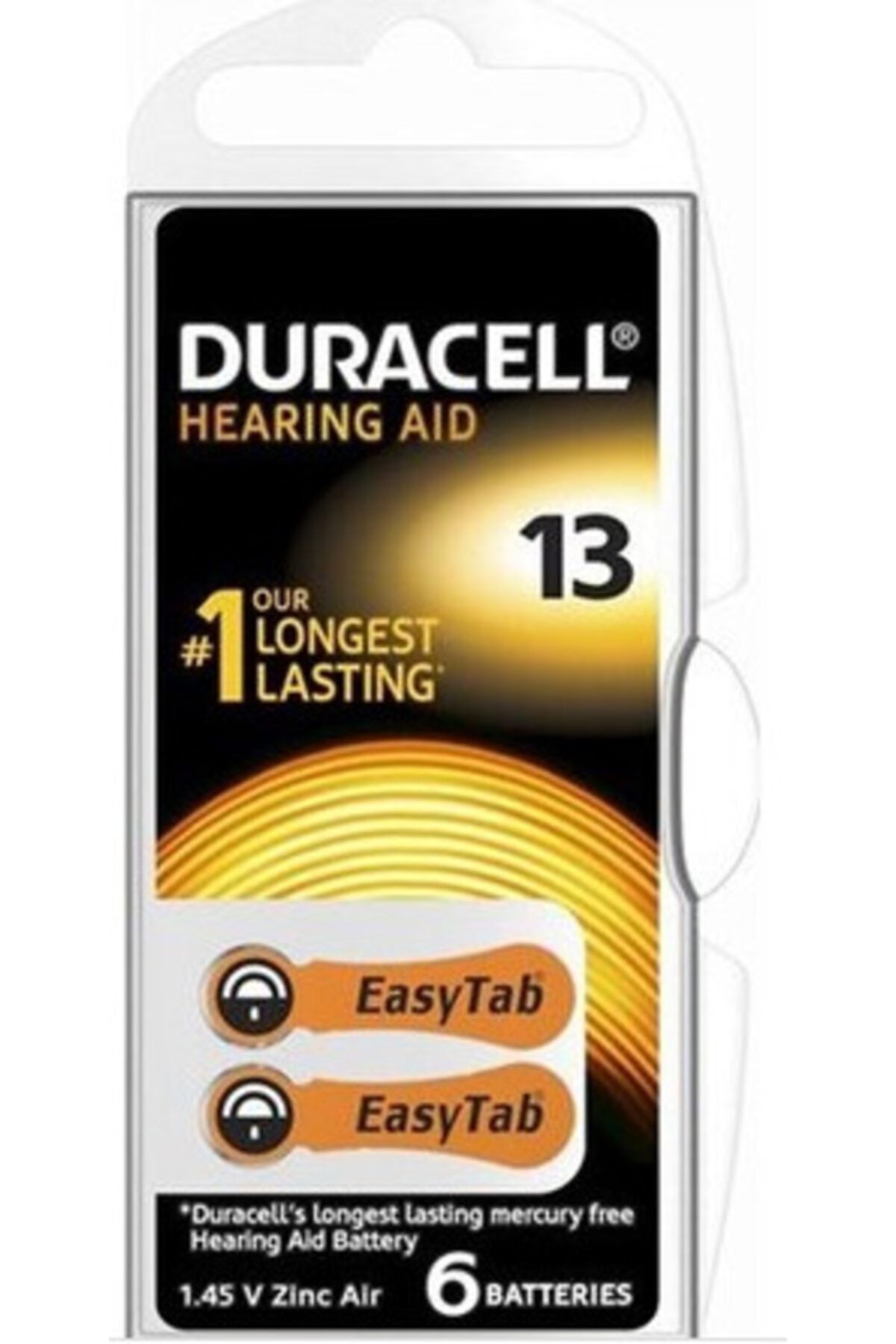 Duracell 13 Numara Kulaklık Işitme Cihazı Pili 6 Lı Kulak Pili