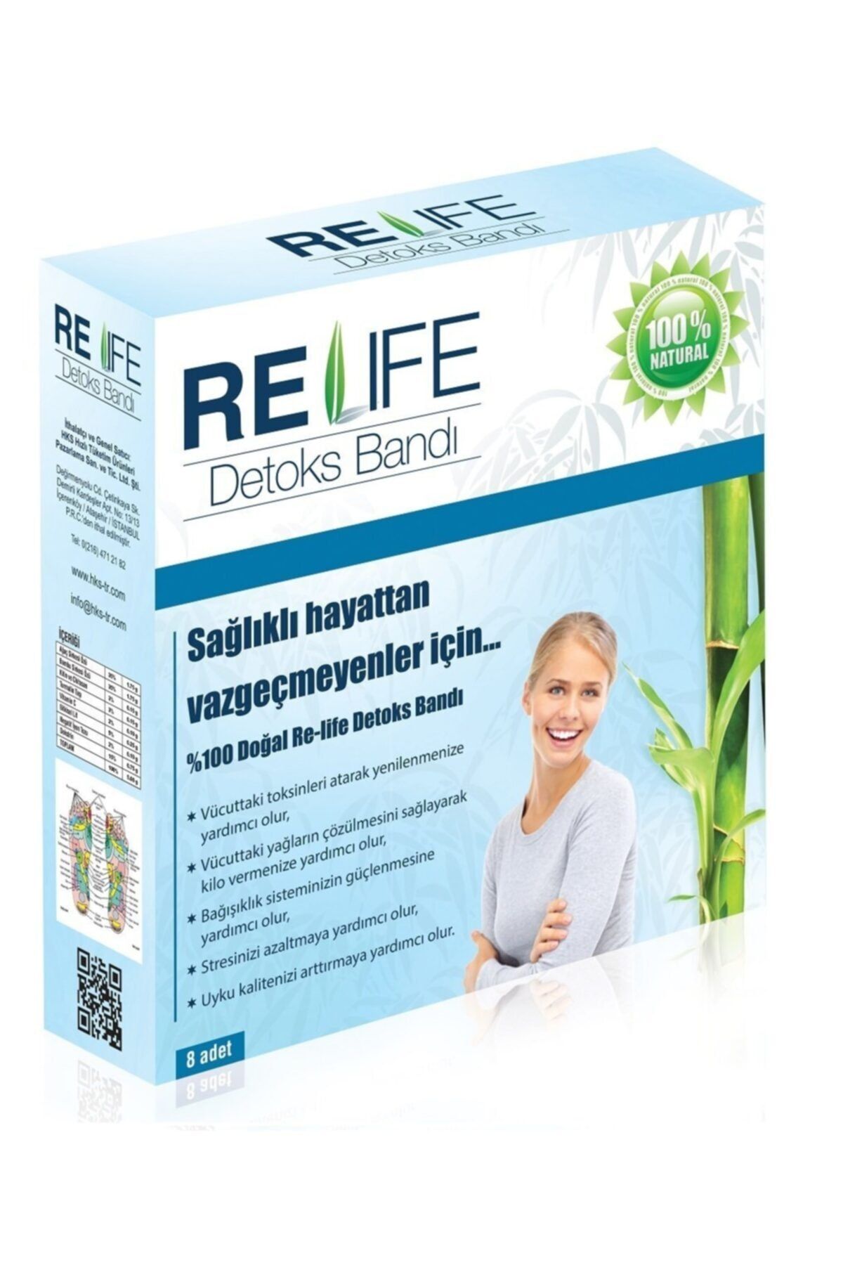 Relife Re-life Detoks ( Detox ) Bandı %100 Doğal Ürün