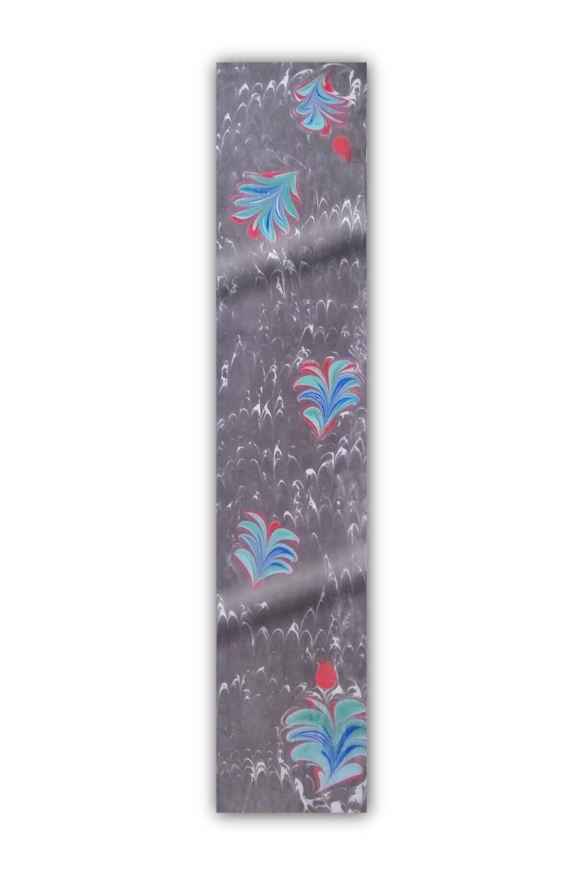 ELİFEBRU exclusive handicrafts Ebru Sanatı El Yapımı Özel Koleksiyon Ipek Fular Ozlmf 16