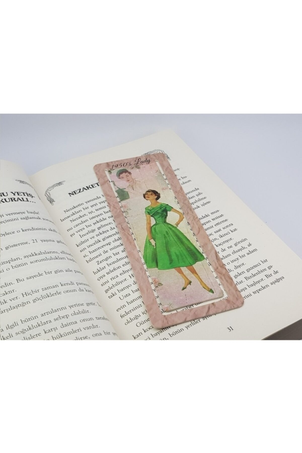 İstisna Ataç Kesim Vintage Serisi Kitap Ayracı Model 2