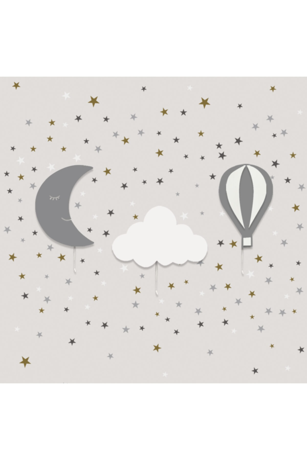 instababyrooms 1 Aydede 1 Bulut 1 Balon 3'lü Set 150 Sticker