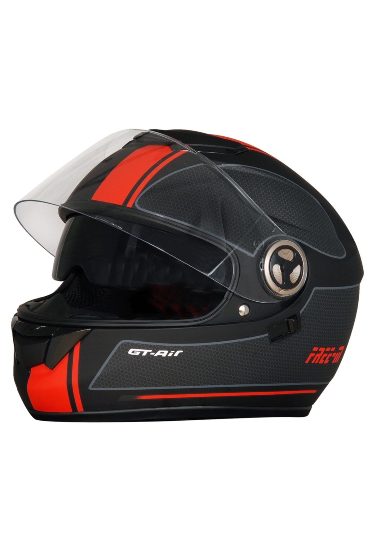 FreeM Ff-913 Kask Fullface Matt Black-red (Siyah Camlı)