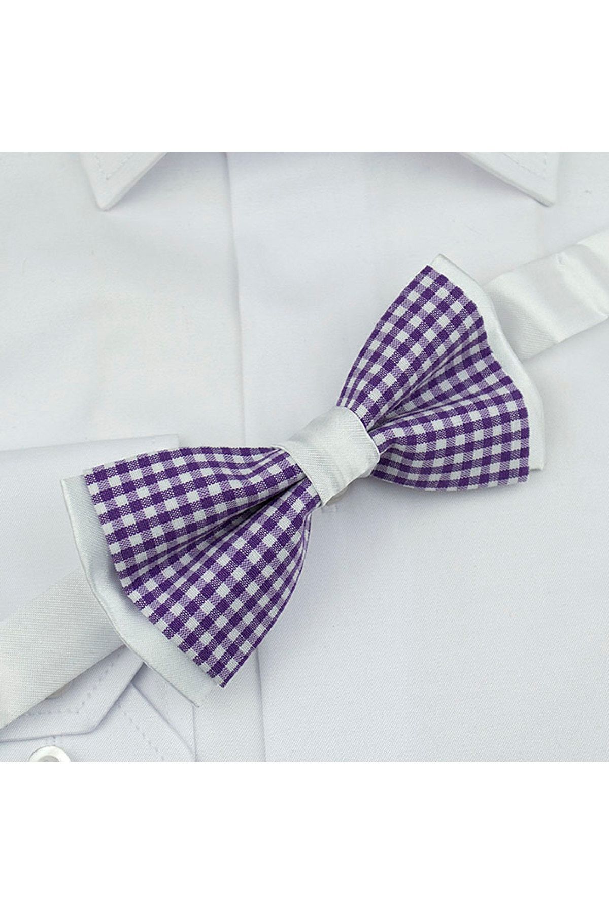 Gaffy Mor-beyaz Kareli Desen Papyon
