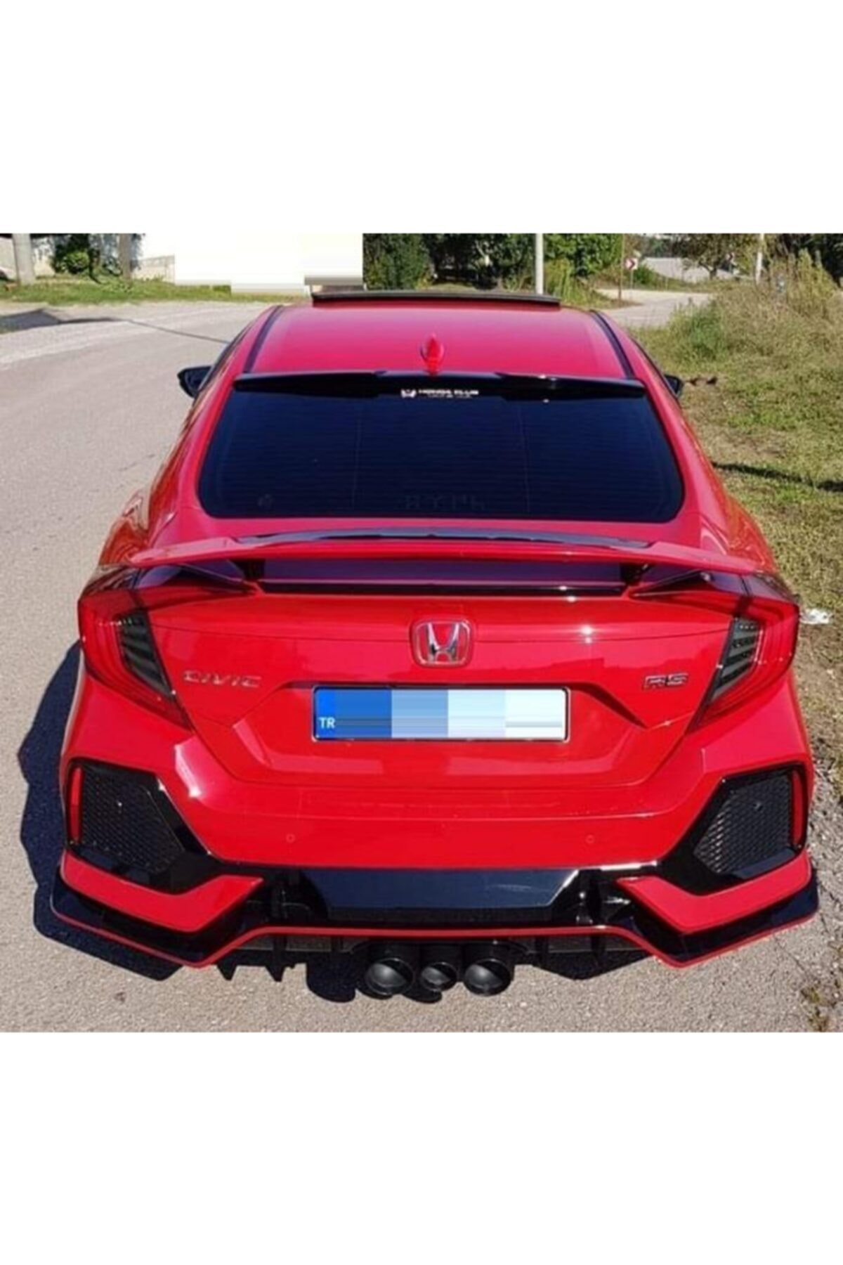OLED GARAJ Honda Civic Fc5 Si Spoiler Kırmızı Boyalı
