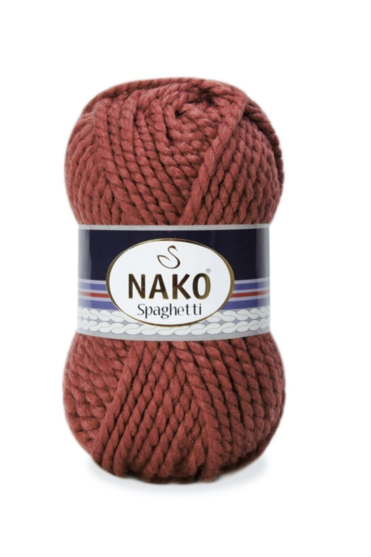 NAKO 5 Adet Spaghetti 4409 Kiremit El Örgü Yelek Hırka Atkı Kazak Bere Ipliği