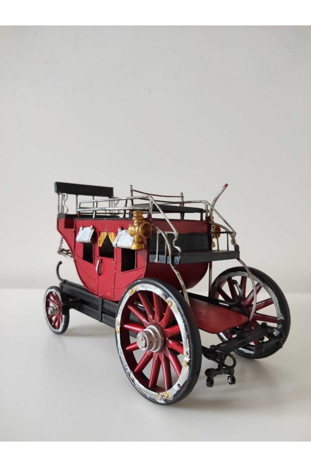 Evedair Dekoratif Nostaljik Metal Osmanlı Hanedan Arabası 24cm