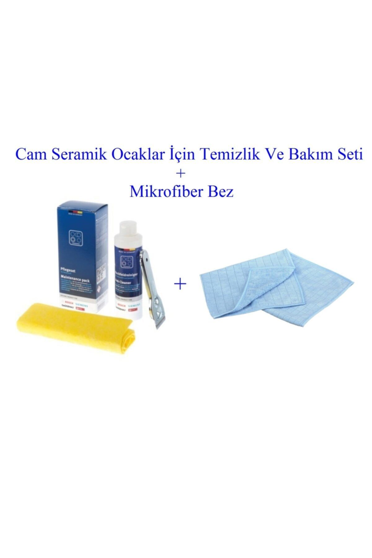 Bosch Cam Seramik Ocaklar Için Temizlik Ve Bakım Seti + Mikrofiber Bez