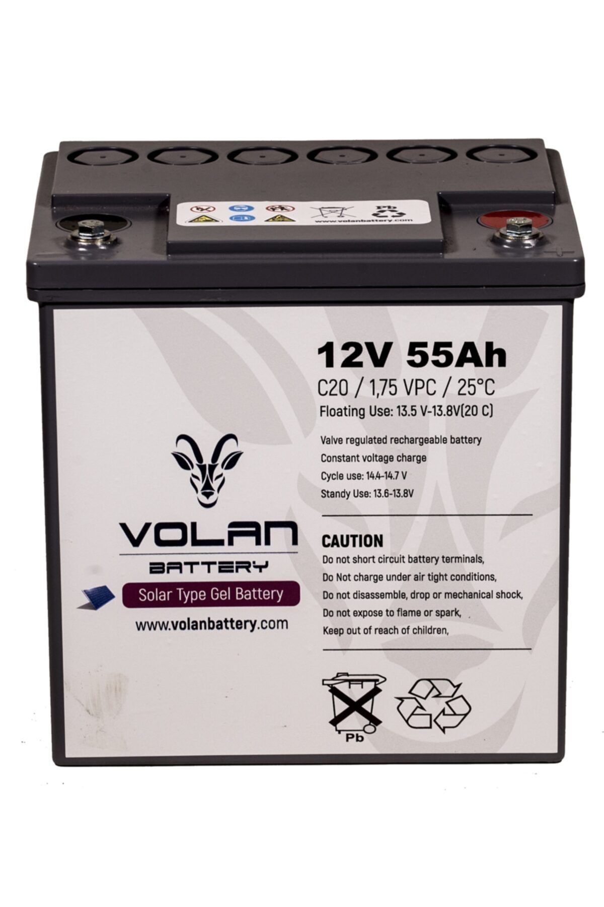 Volan Battery 12 Volt 55 Amper Solar Jel Akü