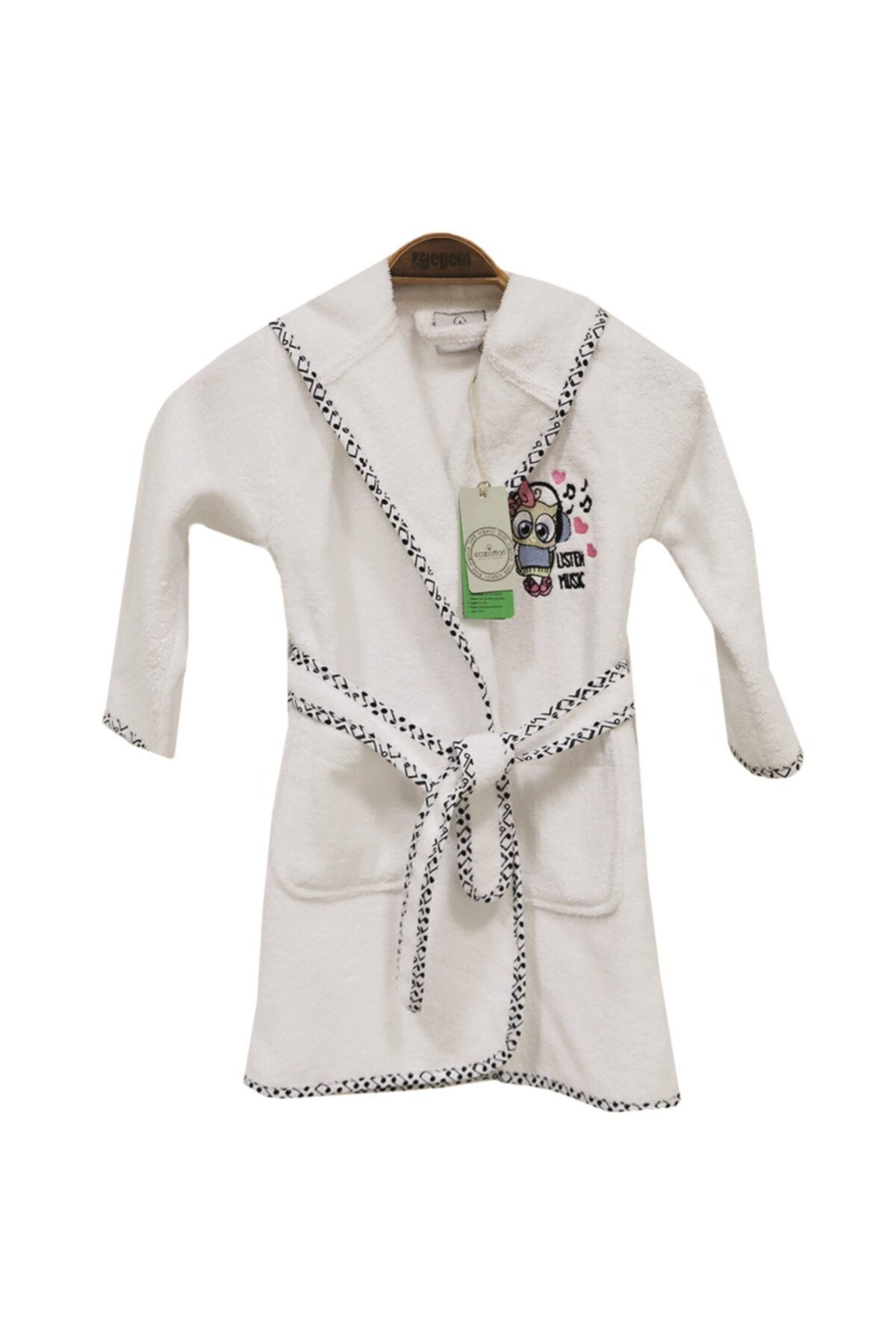 Ecocotton Melodica Kız Çocuk Bornozu Krem 9-10 Yaş