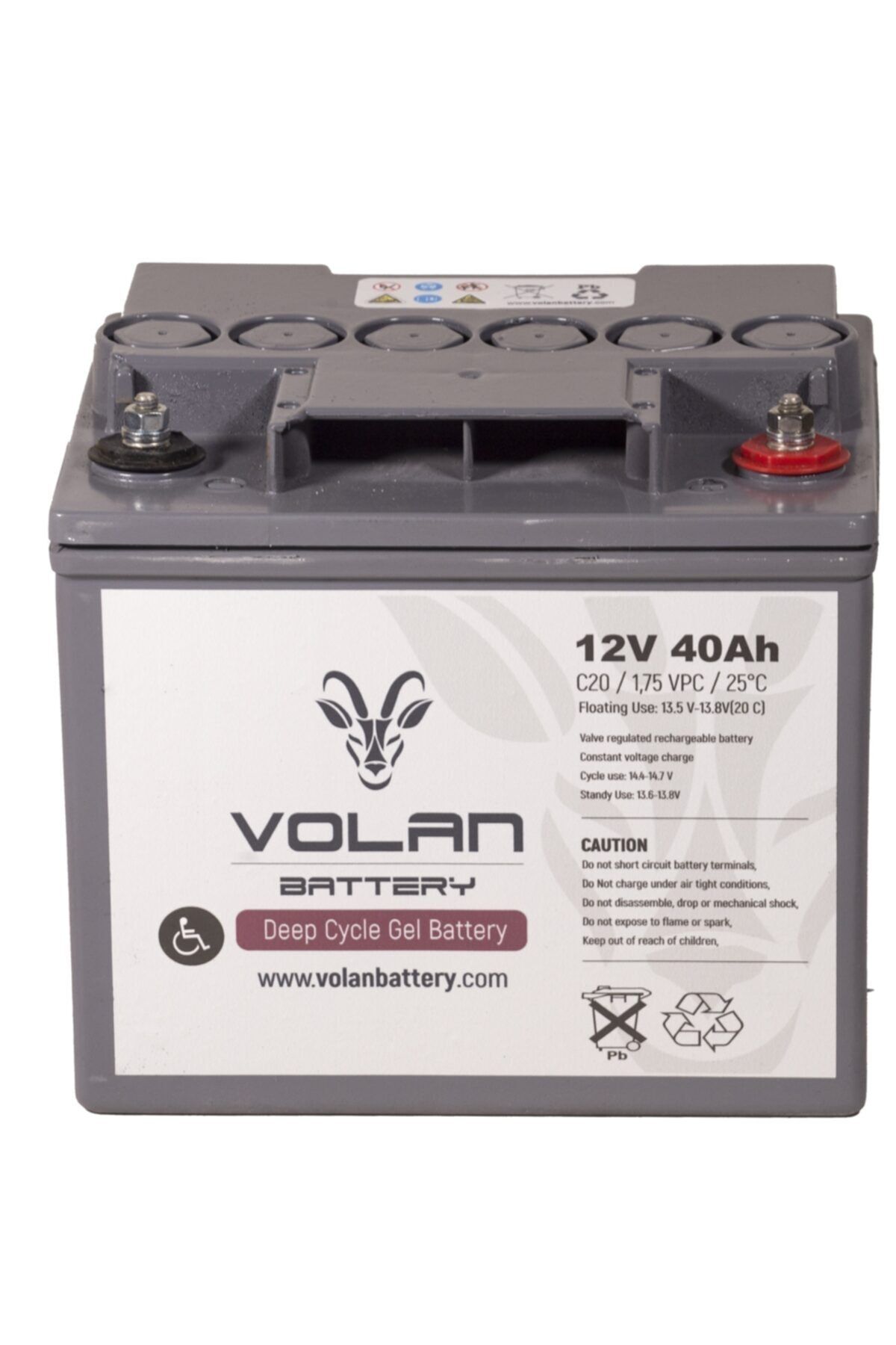 Volan Battery 12 Volt 40 Amper Engelli Aracı Aküsü