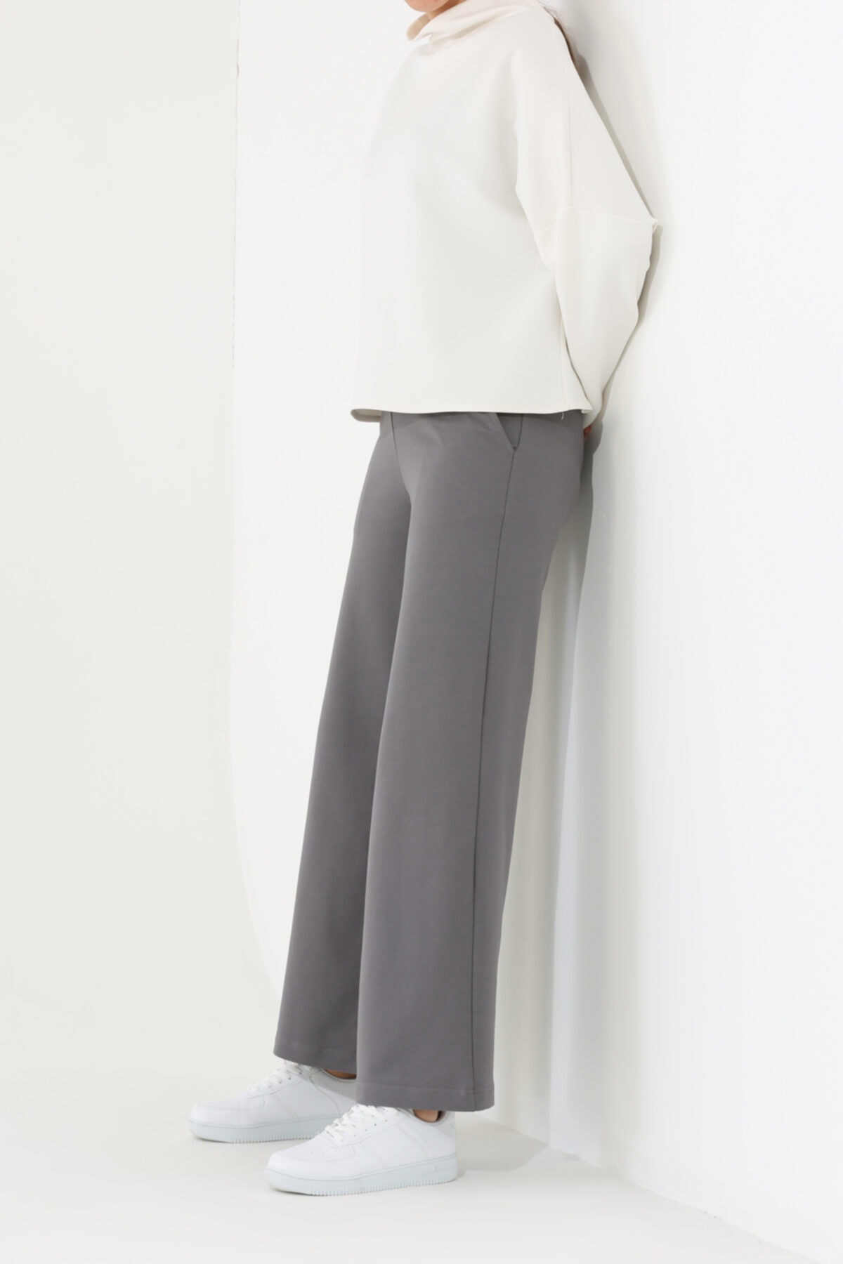 ALLDAY Duman Lastikli Bol Paça Eşofman Altı