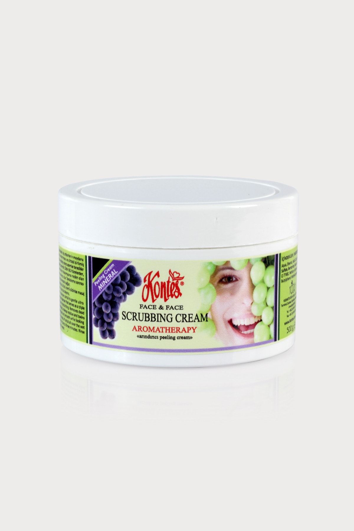 Kontes Face&face Scubbing Cream Aromaterapi Arındırıcı Peeling / Üzümlü (500G)