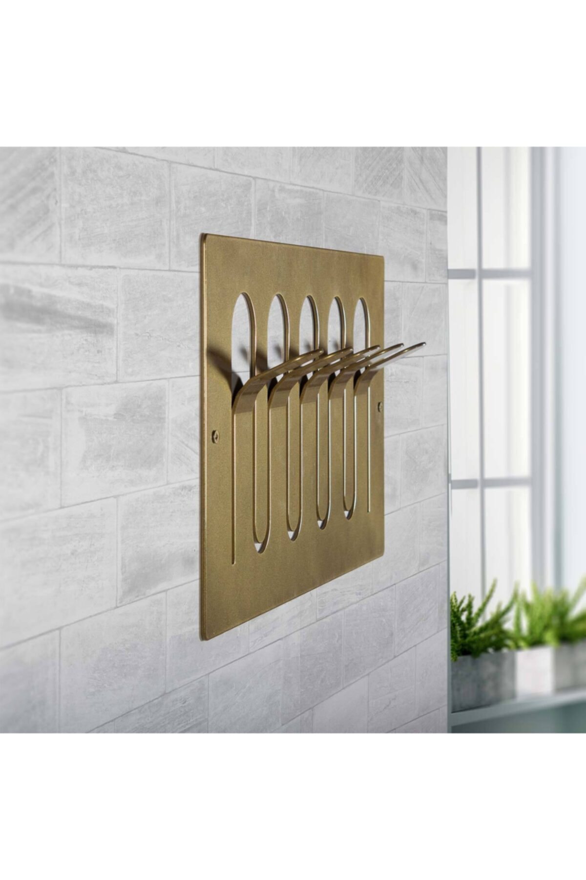 tino furniture Gold Metal Duvar Mutfak Banyo Havlu Askısı 40x20 Cm