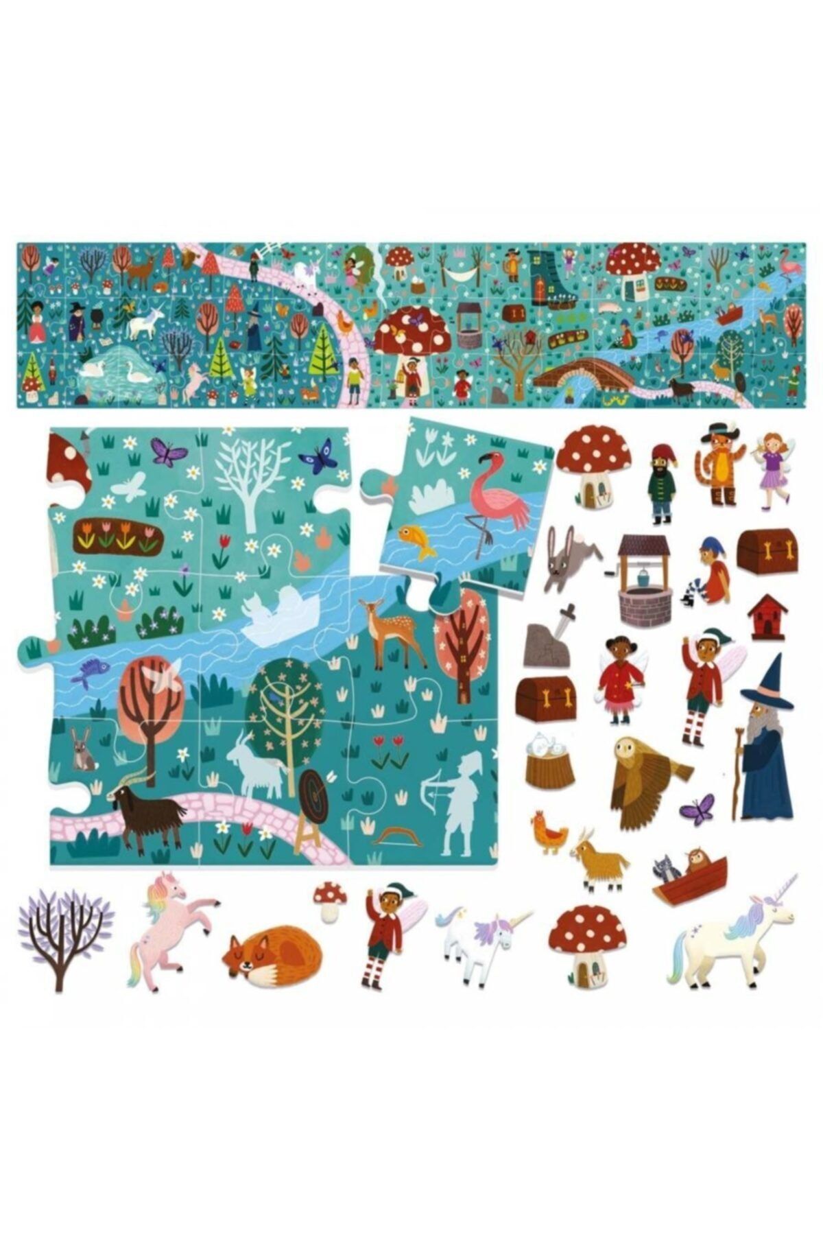 Headu Puzzle + Stickers Fantastic World Mu24933