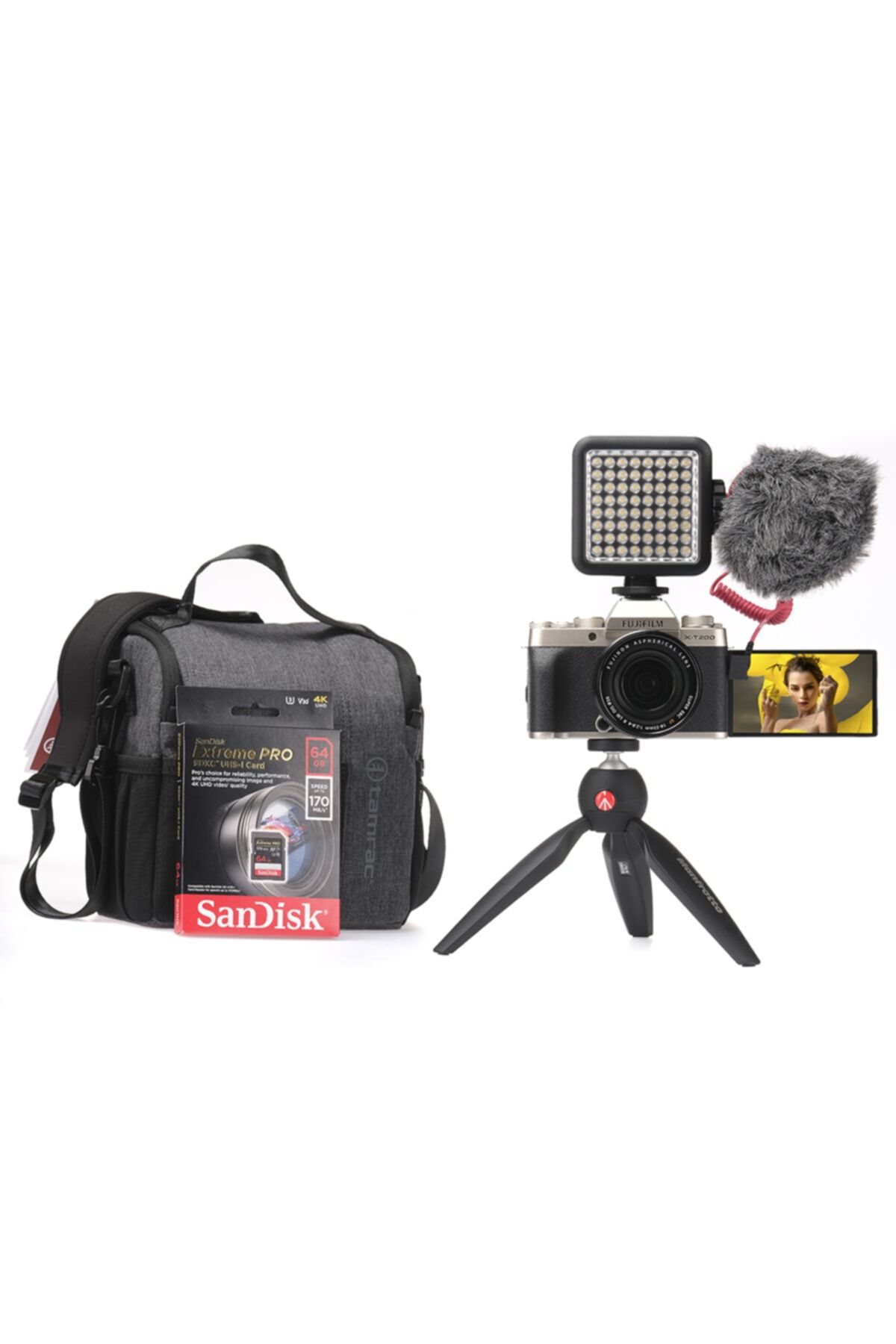 Fujifilm X-t200 Altın + Xf18-55mm Vlogger Hazır Kit