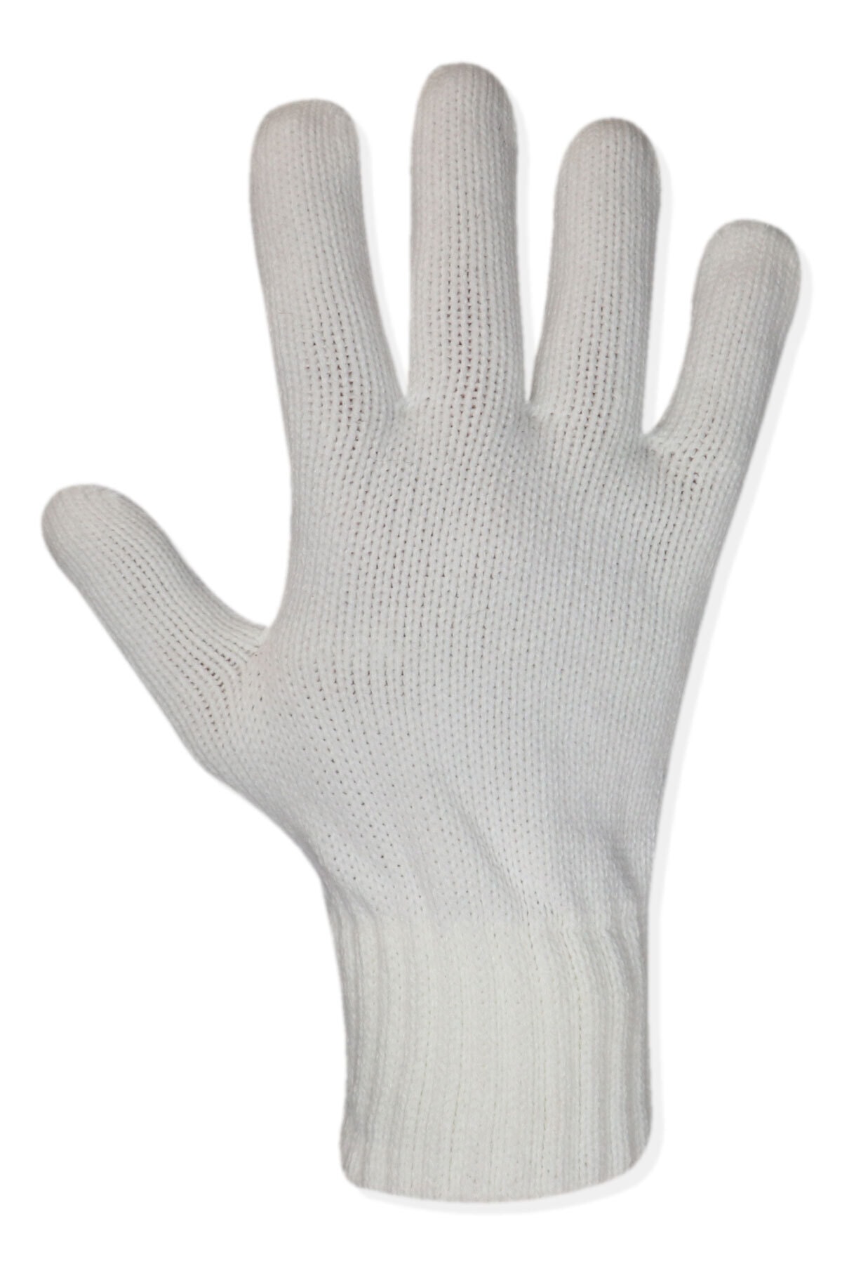 zirve şapka Kışlık Çift Kat Triko Eldiven Beyaz