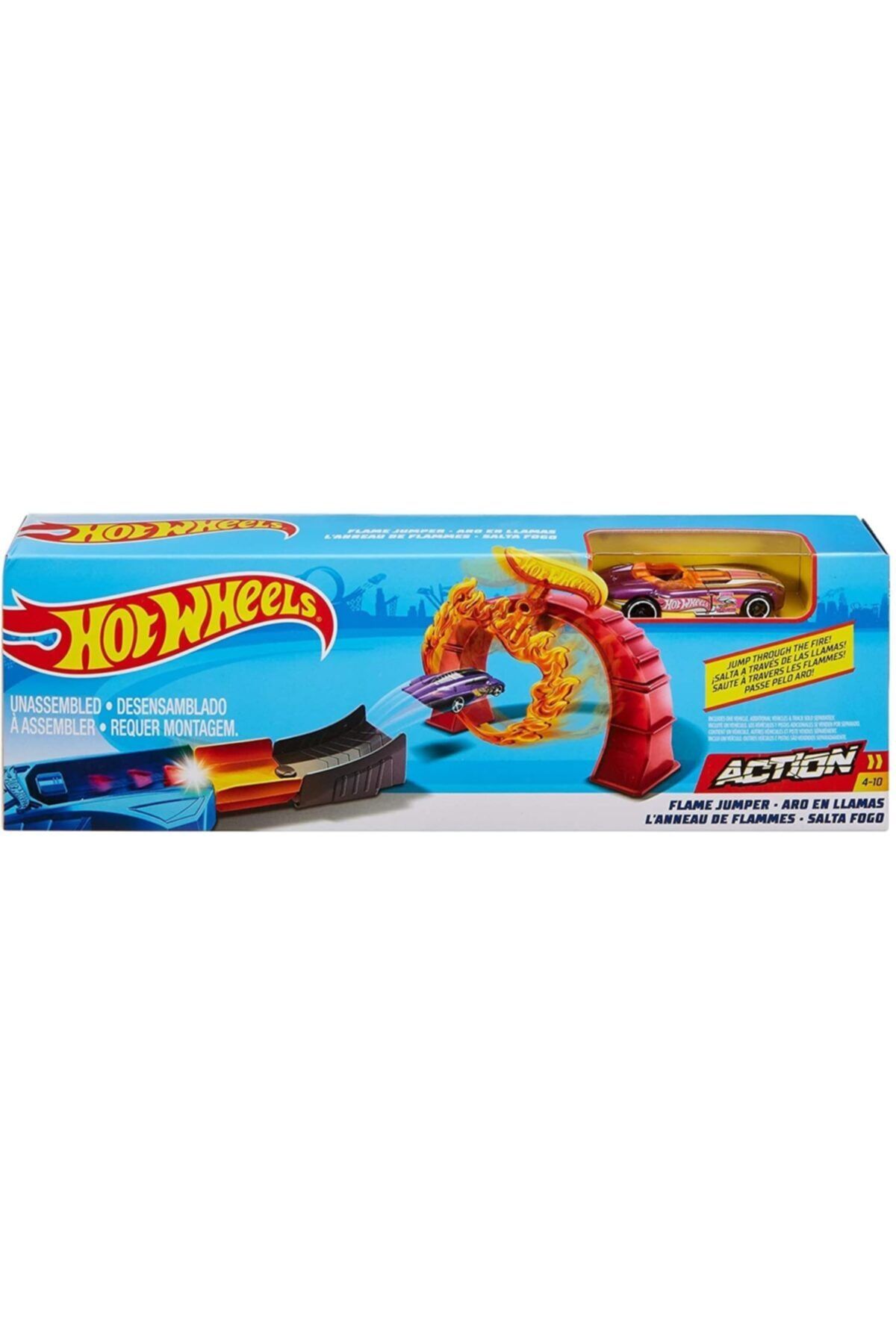 HOT WHEELS Akrobasi Atlayışı Yarış Şeti Ateş Çemberi (flame Jumper) - 1