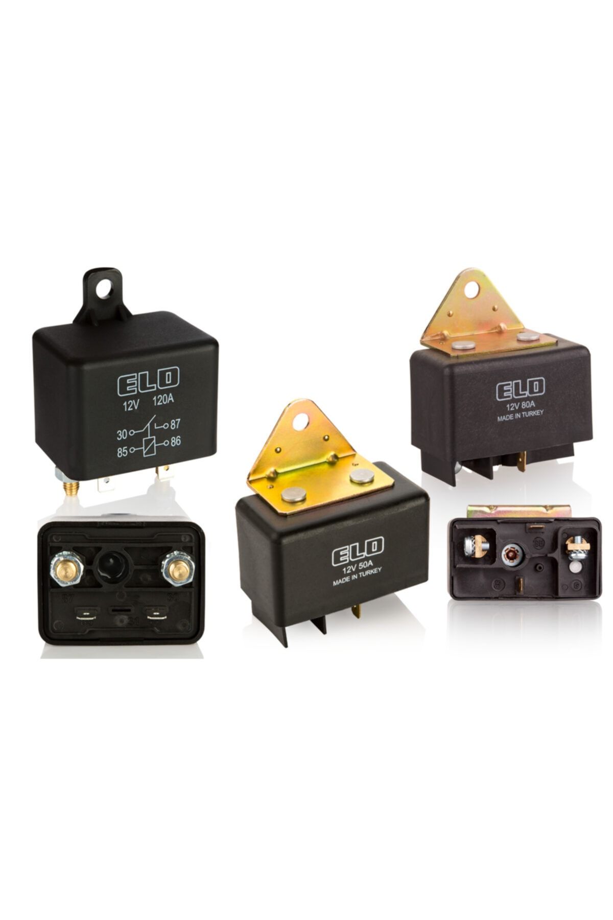 Elo Güç Rölesi Büyük Kasa- 12v 80a - Toz Korumalı 201.005.001