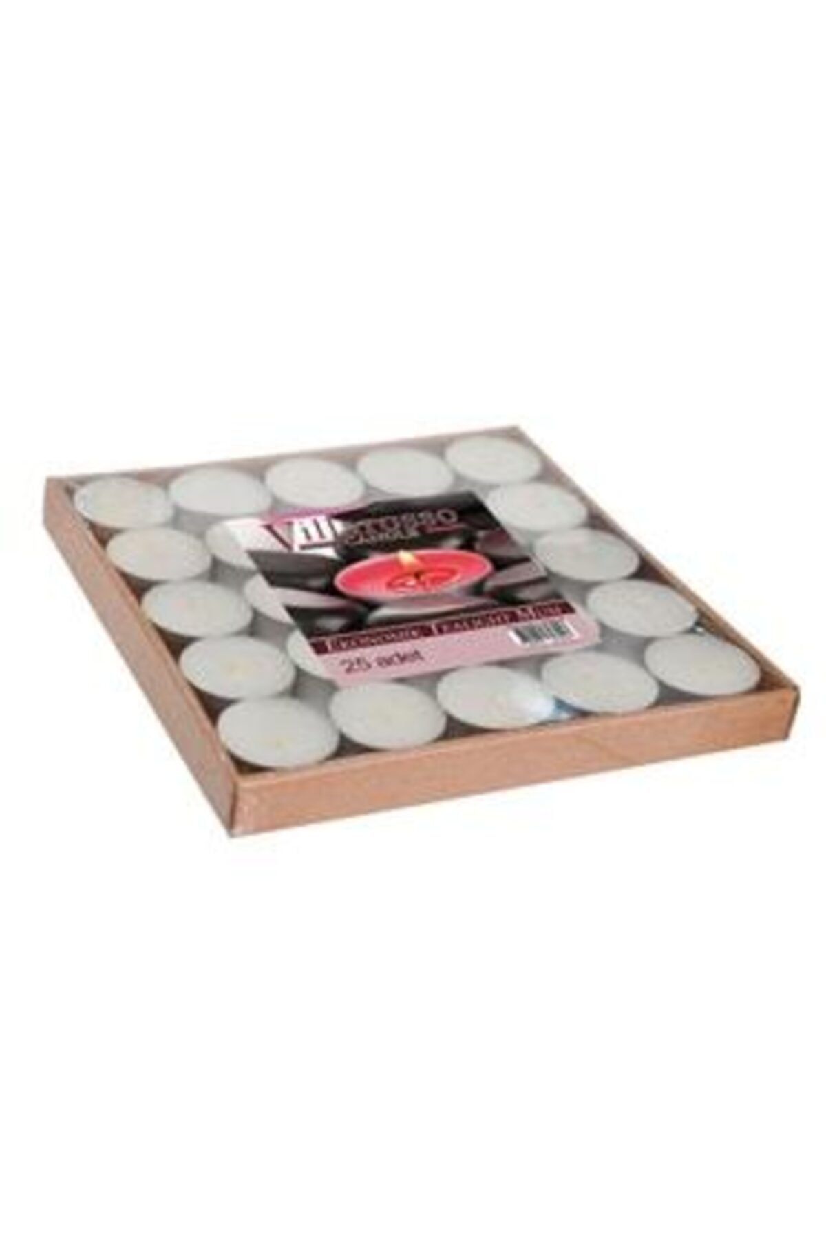 ELT REKLAM Beyaz Ekonomik Tealıght Mum 25'li Paket