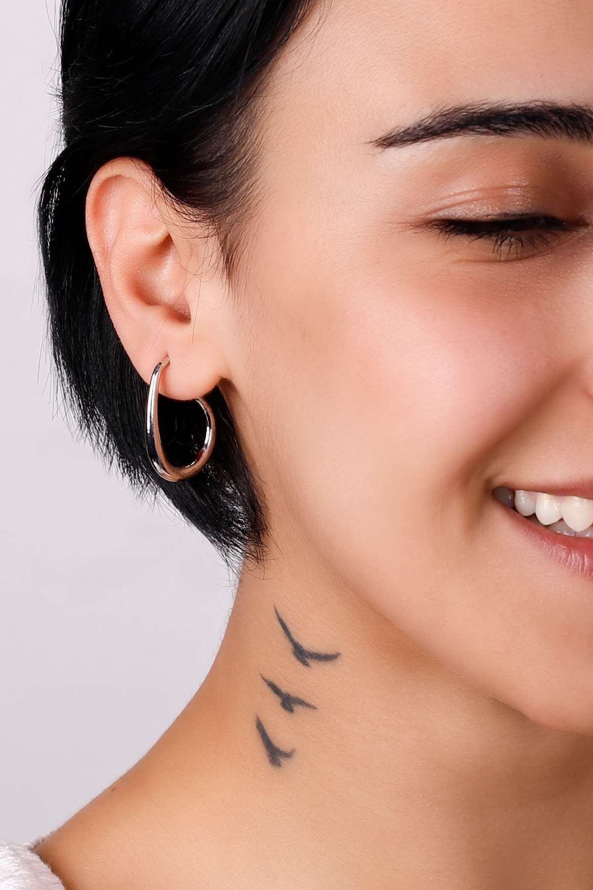 Elika Silver Kadın Kanca Model Küpe